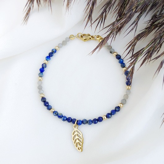 Bransoletka Little Luck Autumn - Granatowy Liść Gleeme Jewellery