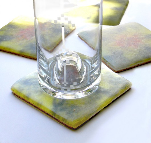 podkładki pod szklaneczki LIMONKA Z CYTRYNĄ Borowska Glass Design