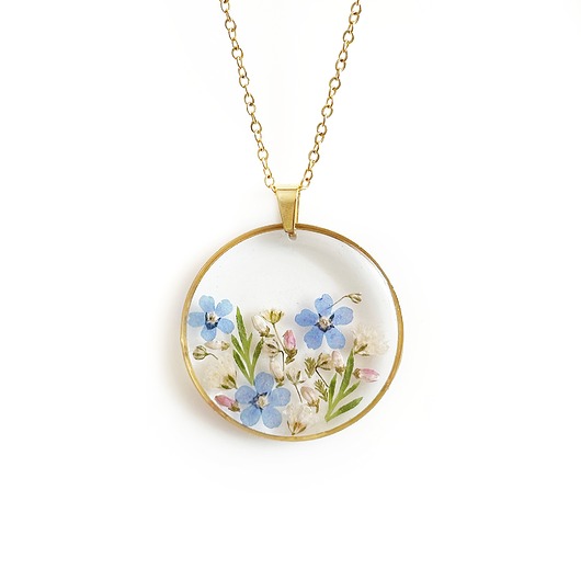 naszyjniki - inne Naszyjnik z kwiatami, prezent na święta