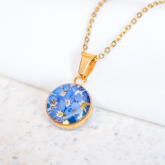 wisiory Wisiorek z niezapominajkami