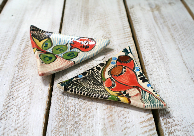 patery i talerze malowane podstawki  -  Boskie x 2 - 11 cm