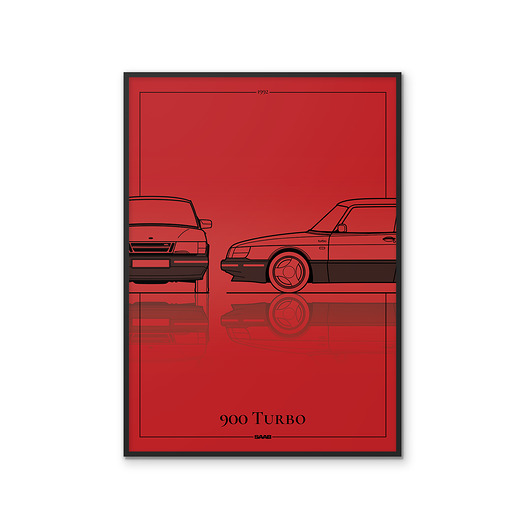 plakaty Plakat Motoryzacja - Saab 900 Turbo