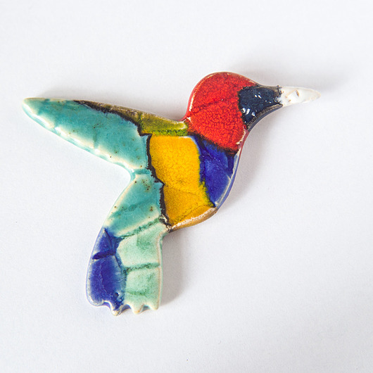 przypinki Ptaszek ceramiczny magnes 6 cm