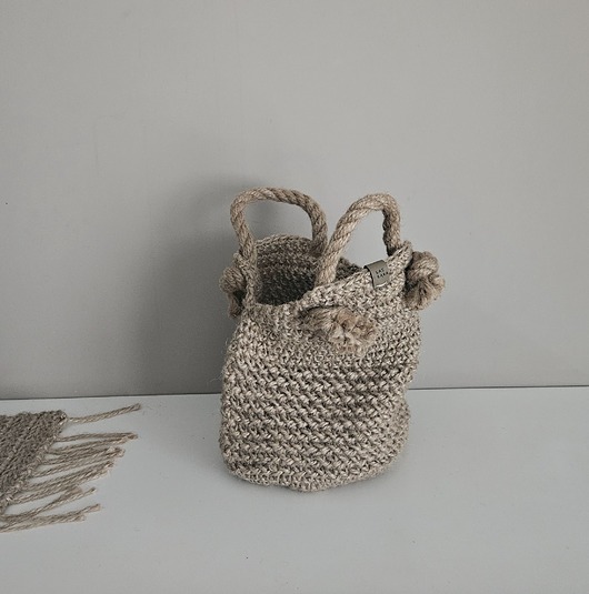 torebki mini Mini Torba ze sznurka konopnego