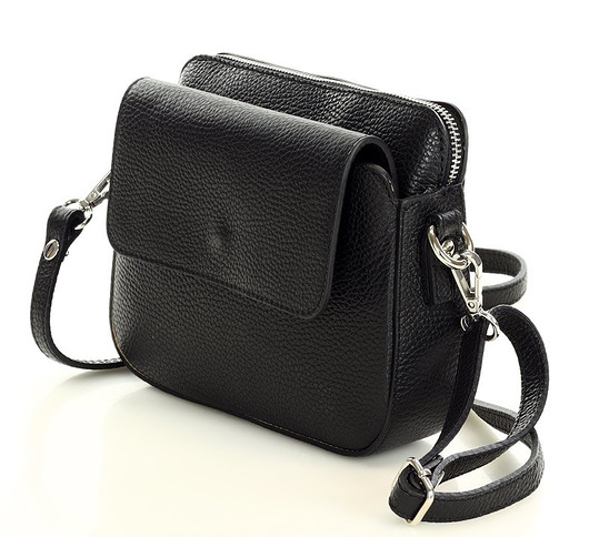 torby na ramię Elegancka torebka damska kieszeń z klapką crossbody listonoszka ze skóry - MA