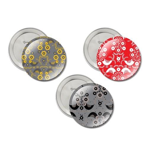 Get the Button blue design birds Modny Design