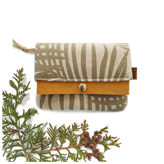 Portfel Boho Mini - beżowy w liście Bohothica