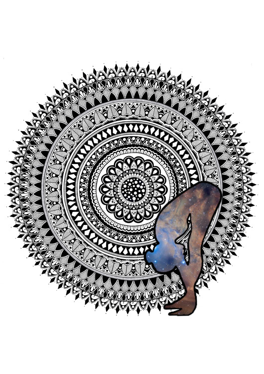 grafiki i ilustracje Mandala Uttanasana 2