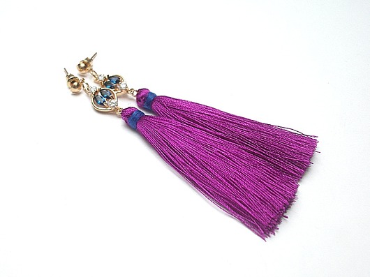 BOHO - radiant orchid  /22-03-2018/ - kolczyki KiKa pracownia