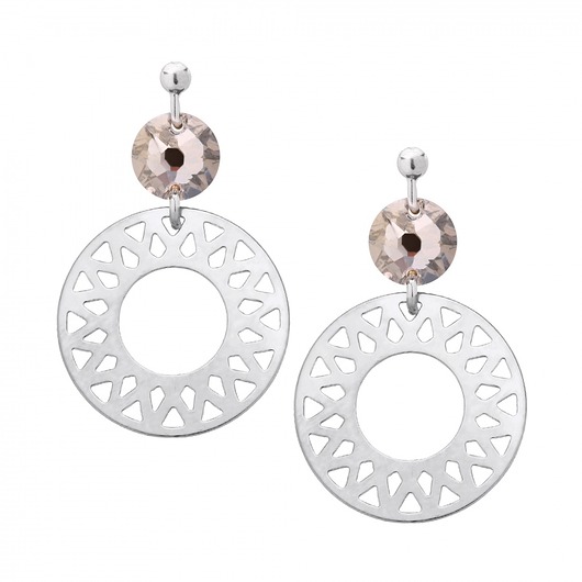 Kolczyki z rozetkami i kryształkami SWAROVSKI® SOTHO