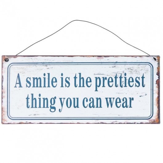 Szyld metalowy Smile is MIA home