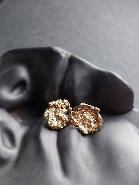 kolczyki z mosiądzu WEIRD asteroida mała / kolczyki z mosiądzu