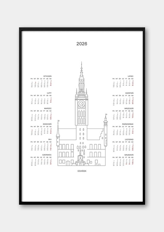 kalendarze i plannery Kalendarz Gdańsk 2026