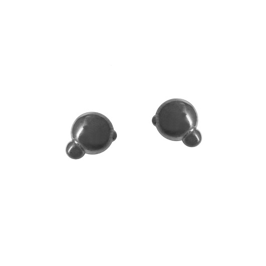 kolczyki srebrne Kolczyki srebrne SPHERE mini / black earrings