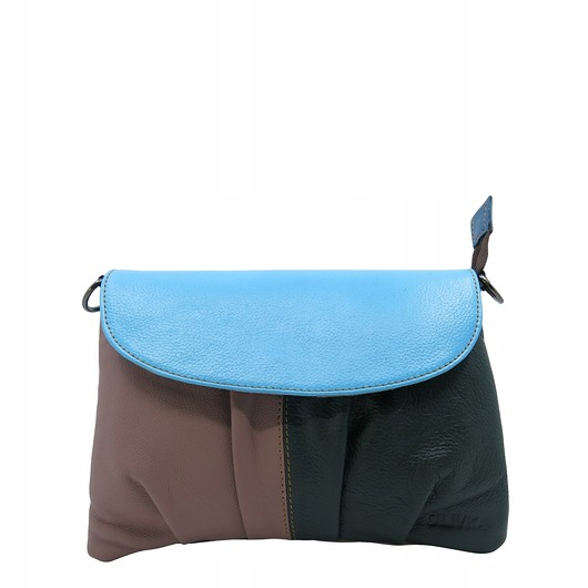 torby na ramię Kopertówka skórzana unikatowa torebka damska handmade upcycling OLIVKA