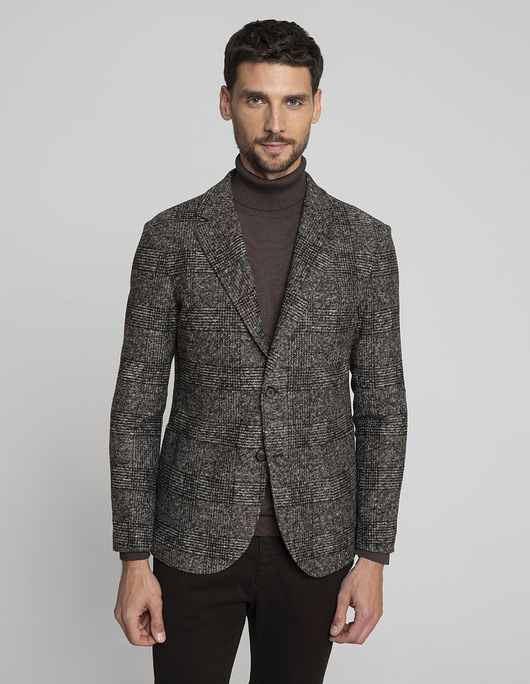 marynarki męskie Marynarka avella z wełną jagnięcą brązowa