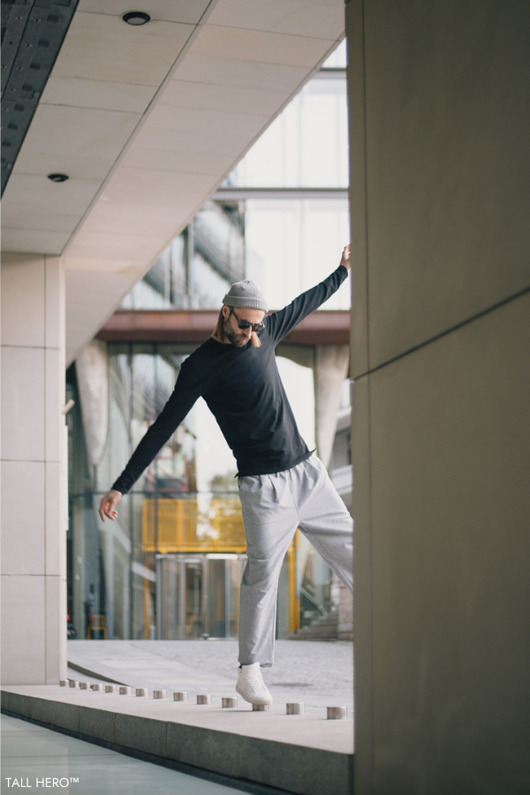 t-shirty męskie Tall Hero Longsleeve BLACK