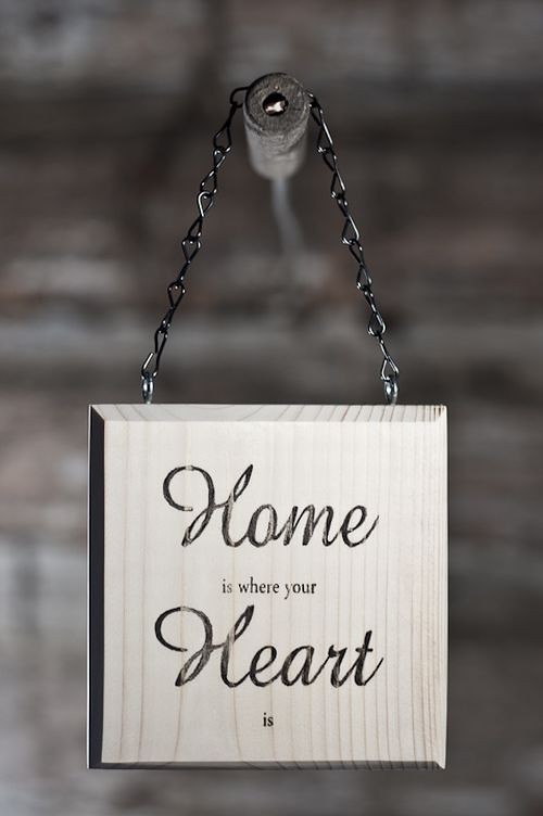Tabliczka &quot; Home is where your Heart is&quot; i love nature