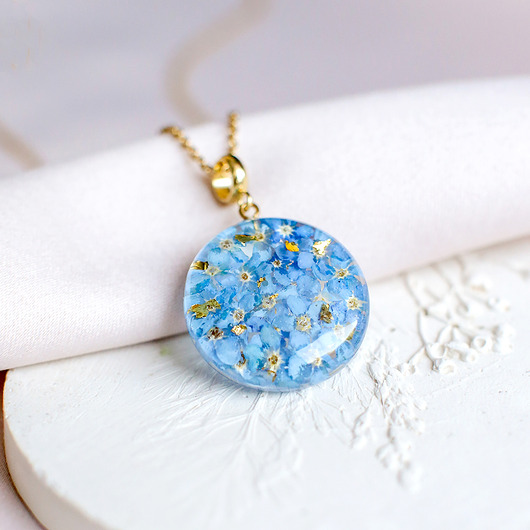 wisiory Wisiorek z niezapominajkami