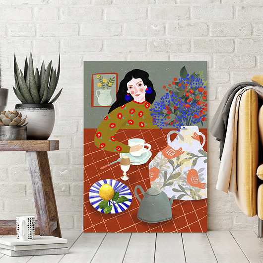 obrazy OBRAZ DRUKOWANY NA PŁÓTNIE PŁÓTNIE -  50x70cm ŚNIADANIE 02685