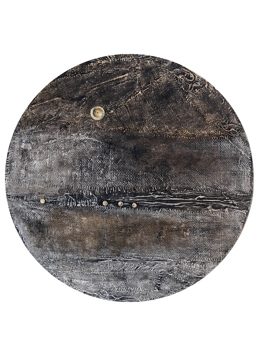 obrazy Okrągła dekoracja obraz abstrakcyjny ręcznie malowany technika mieszana /1/