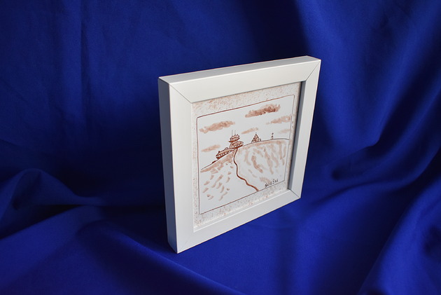 obrazy Oprawiony kafelek Śnieżka