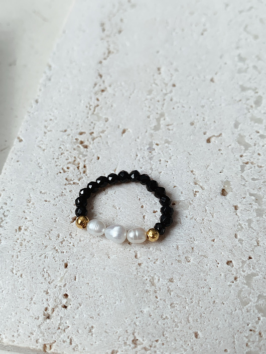 pierścionki elastyczne Pierścionek elastyczny Onyks