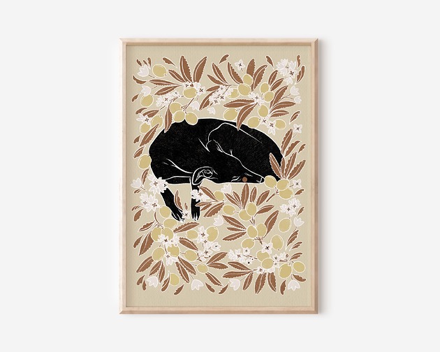 plakaty Plakat - Charcik w oliwkach