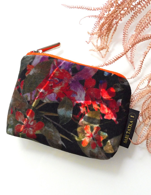 portfele damskie Portfel card holder Kwiaty
