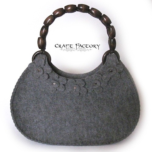 Handy Grey Floral - torebka Craft Factory