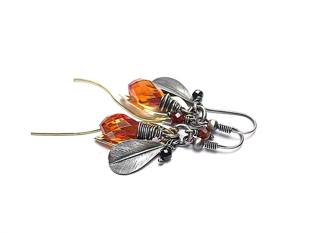 kolczyki wire wrapping Energy - kolczyki