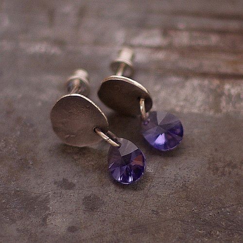 Srebro i kryształ Swarovski III cobalt