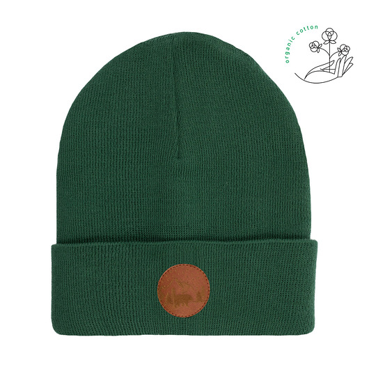 czapki i kapelusze męskie Czapka beanie z bawełny organicznej szałwiowa