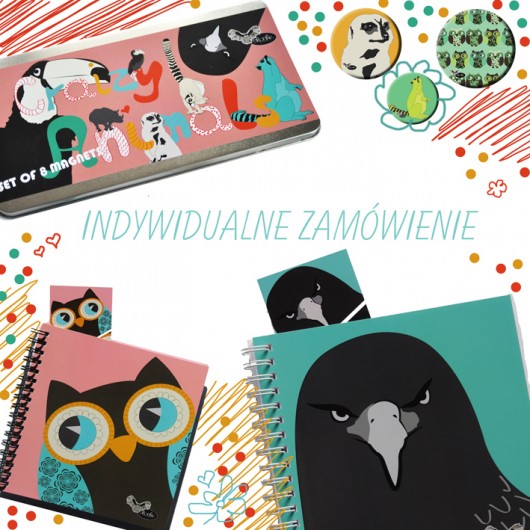 Indywidualne zamówienie-przypinki Sowia Aleja