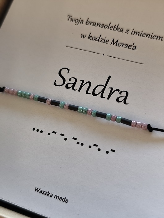 bransoletki na sznurku Bransoletka z kodem Morsa