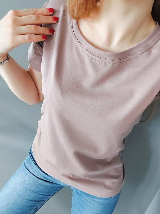 t-shirt damskie T-SHIRT I274 CAPPUCCINO