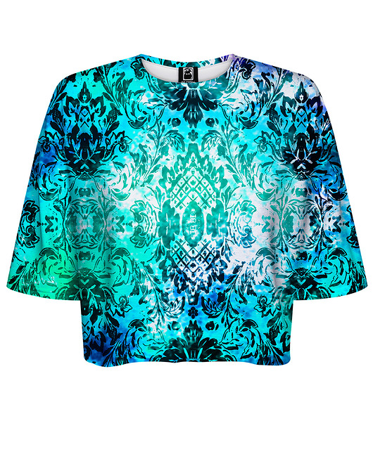 t-shirt damskie DR.CROW T-shirt Krótki CROP Coccobarocco