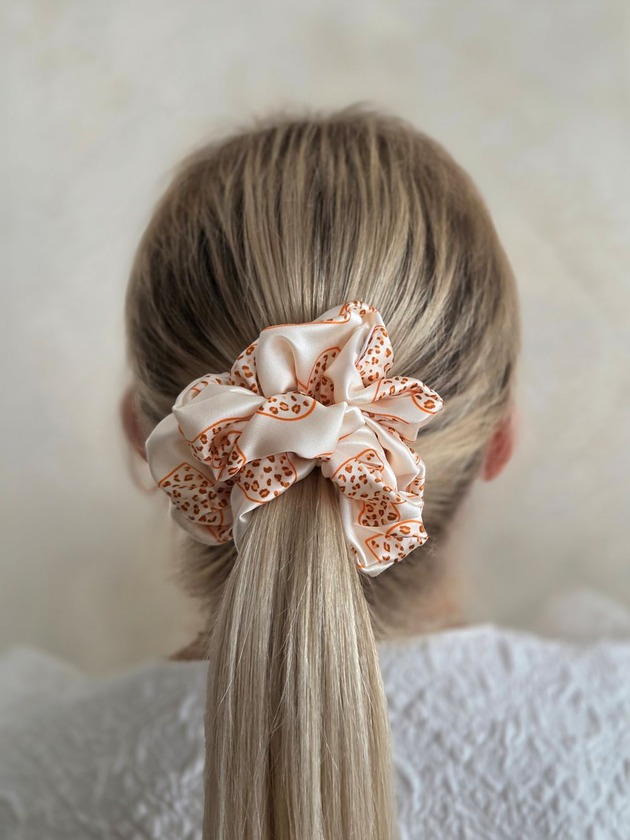 gumki do włosów Gumka jedwabna, scrunchie, wild love spots MAXI