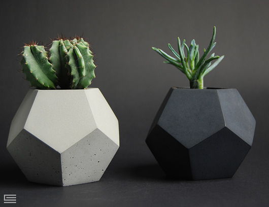 Doniczka betonowa Dodekahedron 1 MANUFAKTURA BETONU