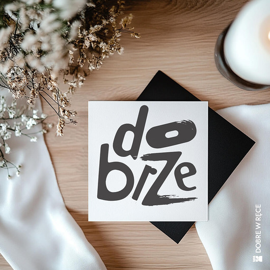 grafiki i ilustracje Dobrze  grafika typograficzna 15 x 15 cm z kopertą