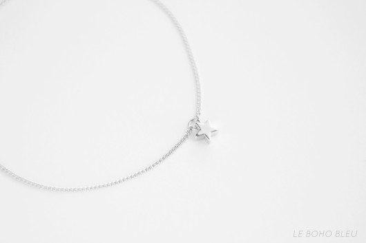 Rhodium Plated Tiny Star Bracelet Le Boho Bleu