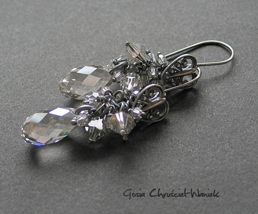 kryształ Swarovski silver shade Gosia Chruściel-Waniek