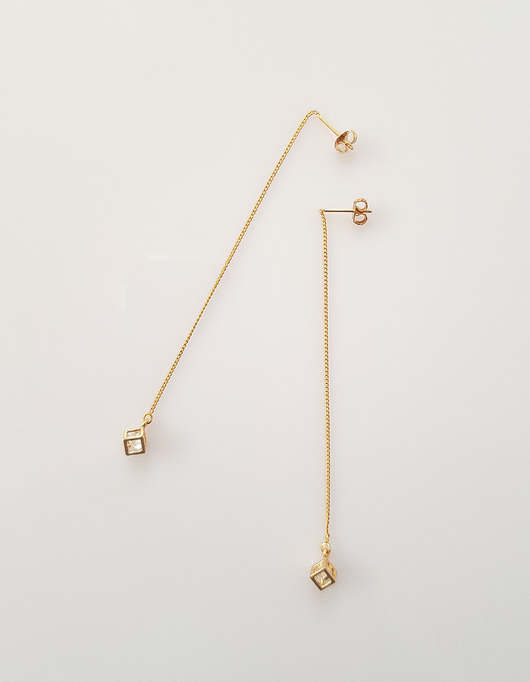 kolczyki pozłacane Kolczyki pozłacane Funny Caged Diamonds