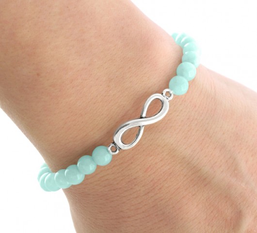 Simply Charm - Mint jade with infinity. Lavoga