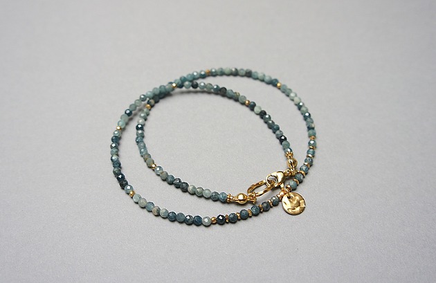 chokery Turmaliny niebieskie /choker/ 25 naszyjnik - Szlachetna kolekcja