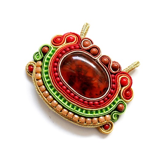 wisiory Sutaszowy wisior AMBER