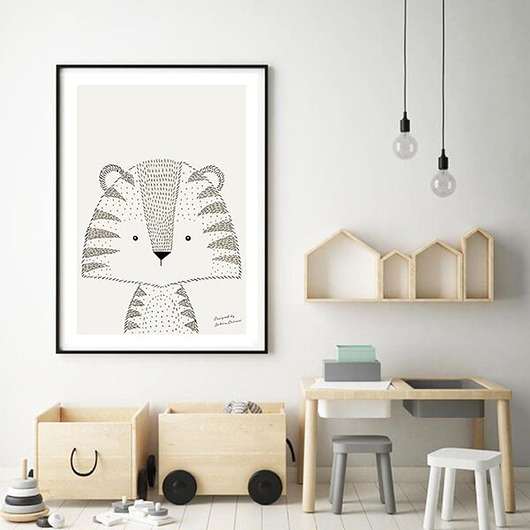Plakat skandynawski dla dzieci "Tygrysek" scandiposter