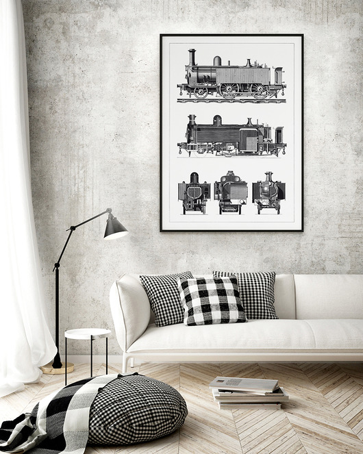 Plakat Old Train  HOG STUDIO