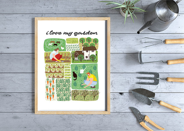 plakaty Plakat. wiosna w ogrodzie