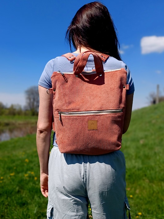 plecaki Torba plecak 2w1 sztruksowy Koral